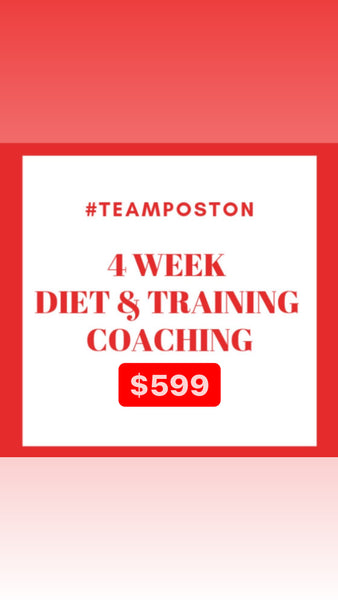 4 Week Diet & Training Monthly Coaching